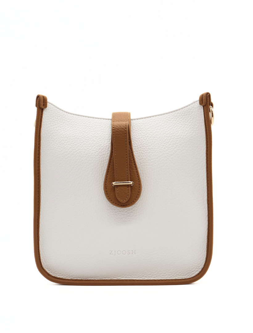 Dominic Max Bag White Tan - Zjoosh