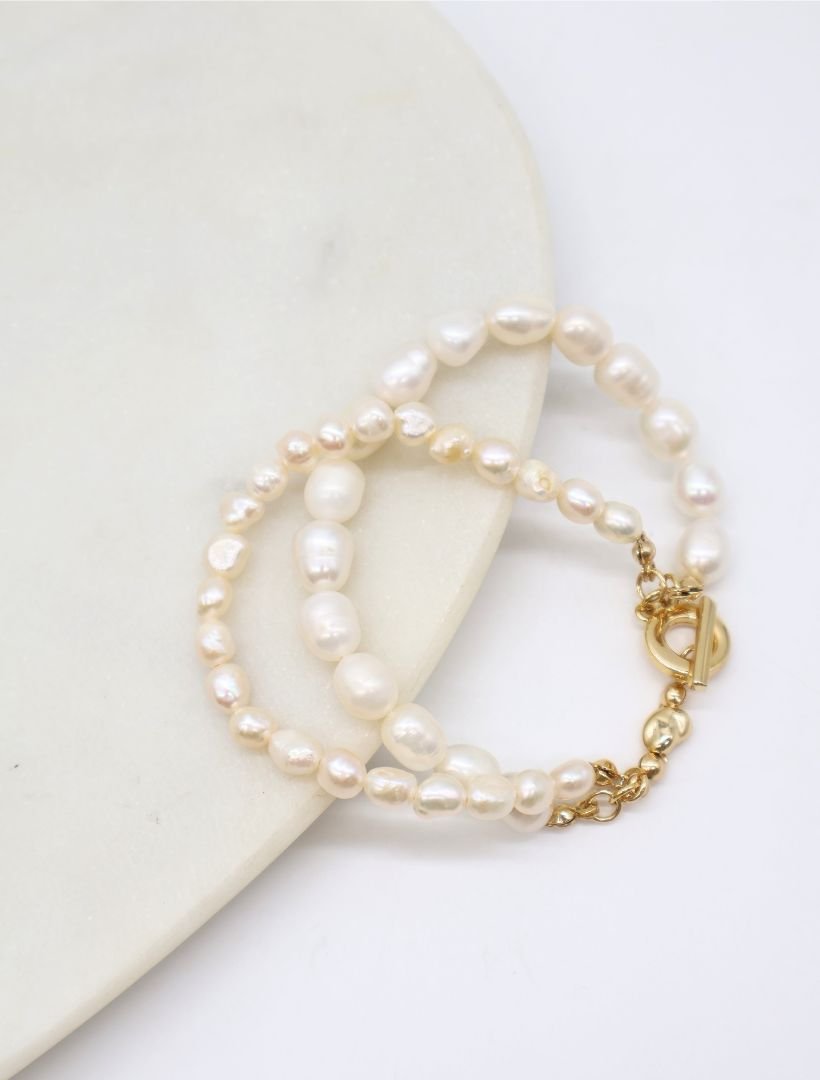 Double Strand Pearl Bracelet - Zjoosh