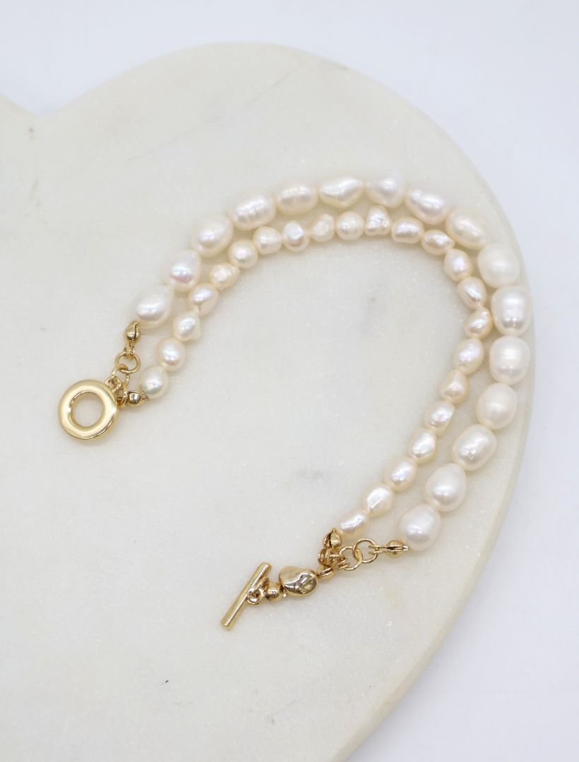 Double Strand Pearl Bracelet - Zjoosh