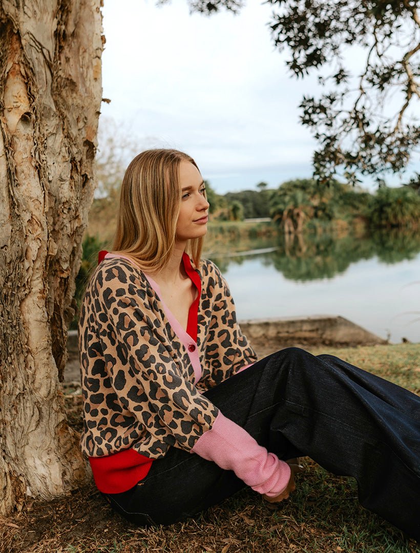 Eddie Cardigan Leopard Free Size - Zjoosh