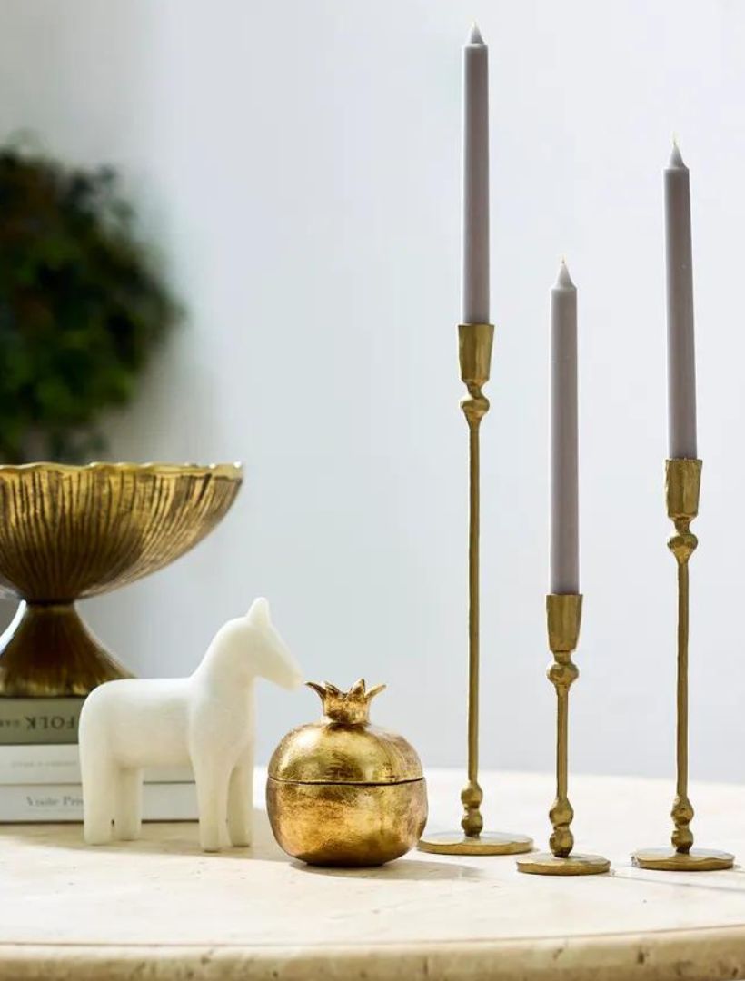 Eddie Gold Candleholder Large - Zjoosh