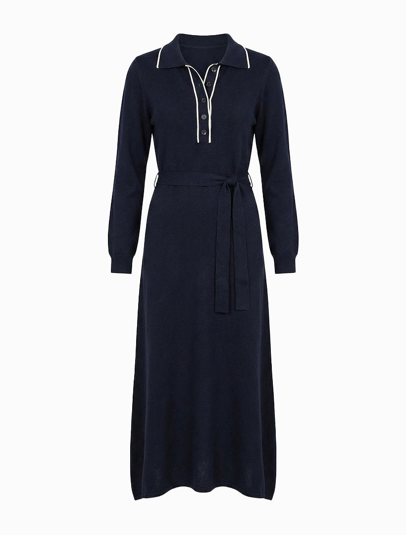 Ellena Knit Dress Navy - Zjoosh