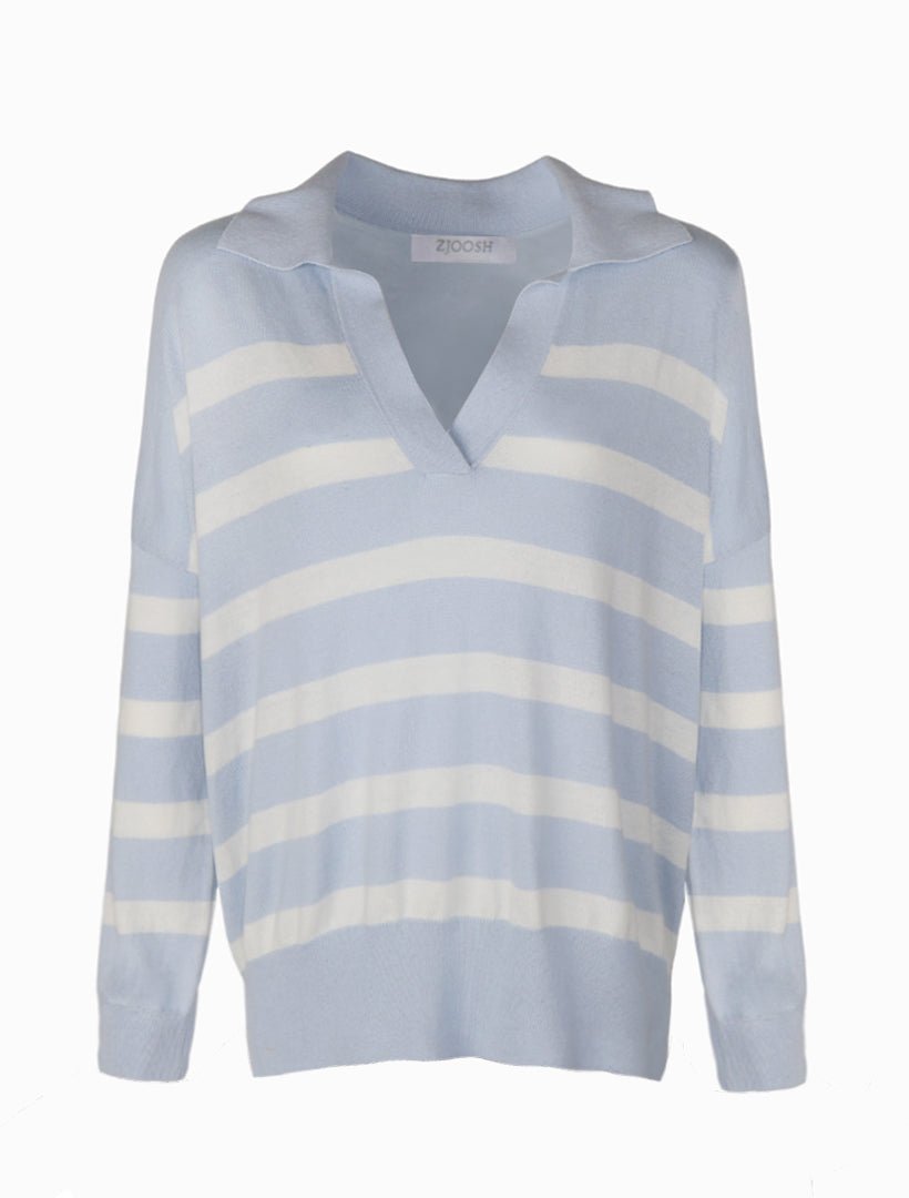 Emmerson Knit Jumper Blue - Zjoosh