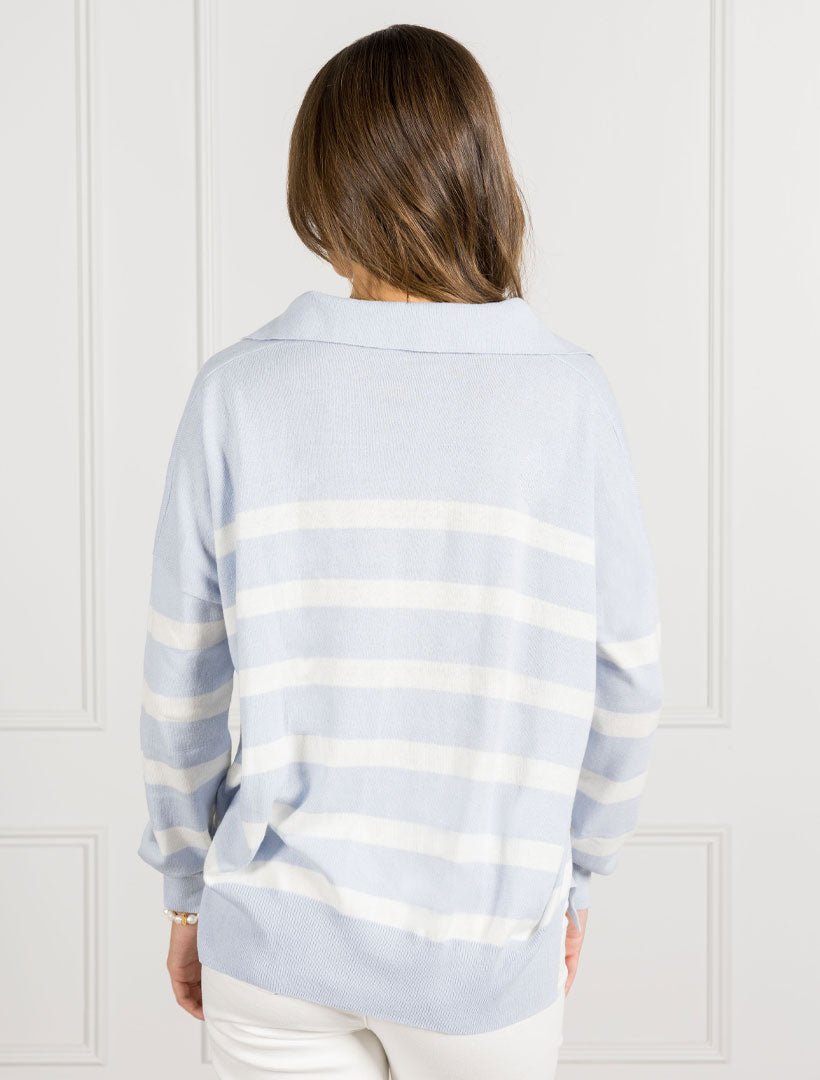 Emmerson Knit Jumper Blue - Zjoosh