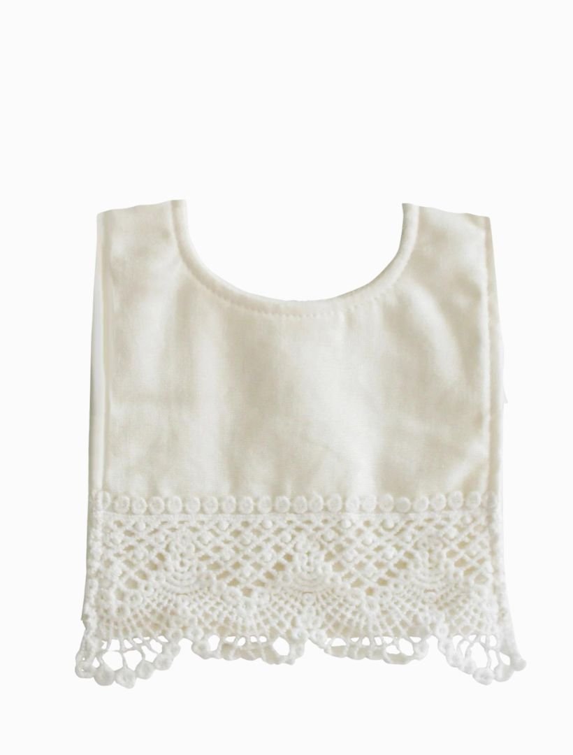 Erin Bib Linen Ivory - Zjoosh