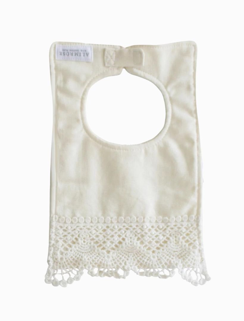 Erin Bib Linen Ivory - Zjoosh