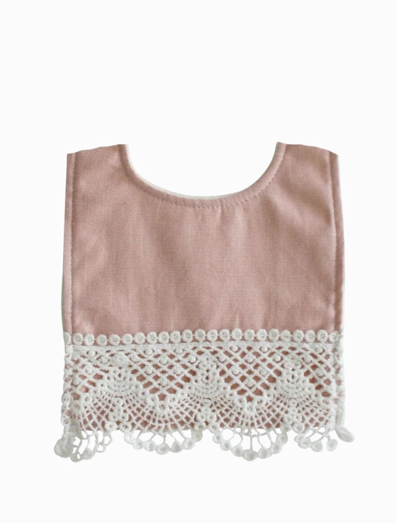 Erin Bib Linen Pink - Zjoosh