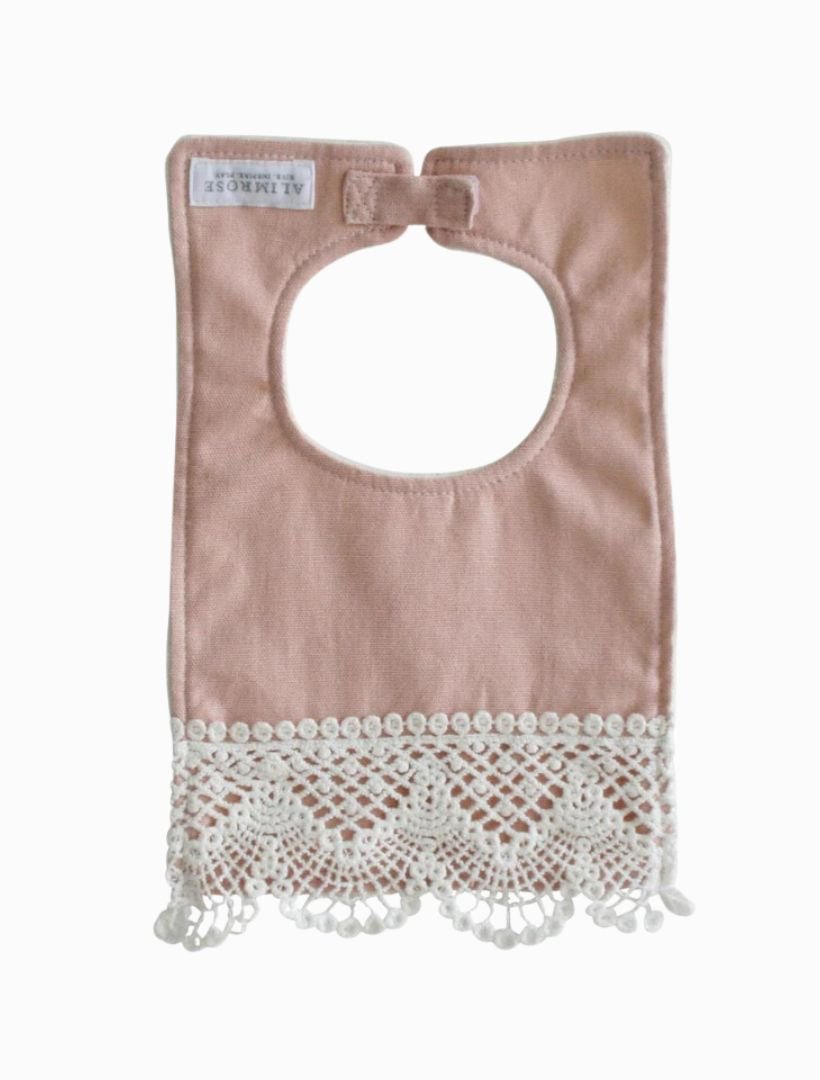 Erin Bib Linen Pink - Zjoosh