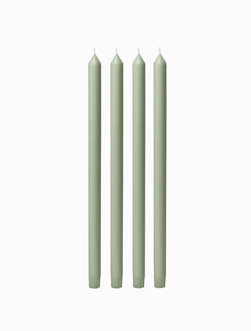 Pale Eucalypt Dinner Candle 40cm (Pack of 4)