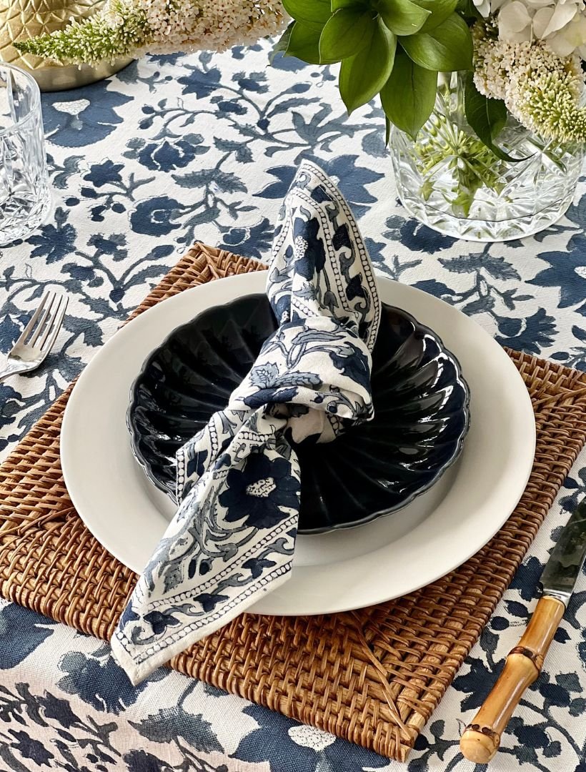 Fakistra Napkin Set of 4 Blue 45cm x 45cm - Zjoosh