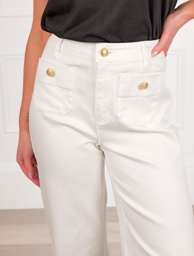 Farrah Denim Jean White - Zjoosh