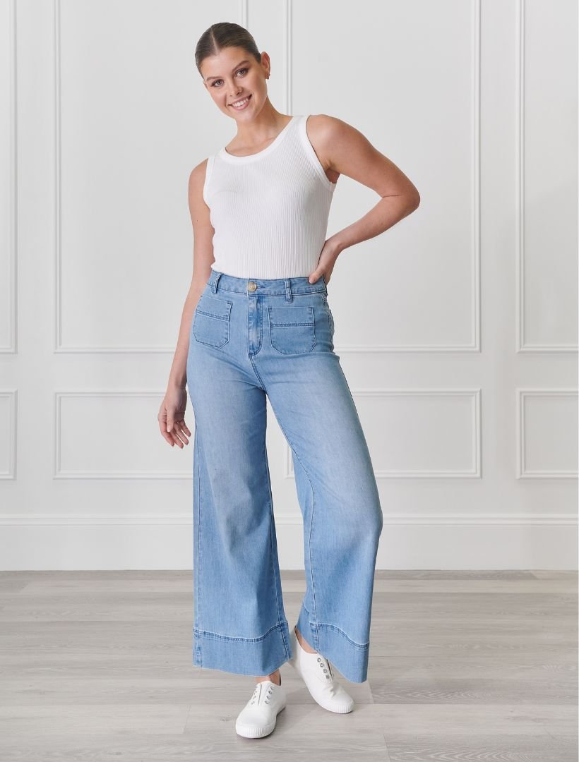 Farrah Summer Wash Denim Jeans - Zjoosh