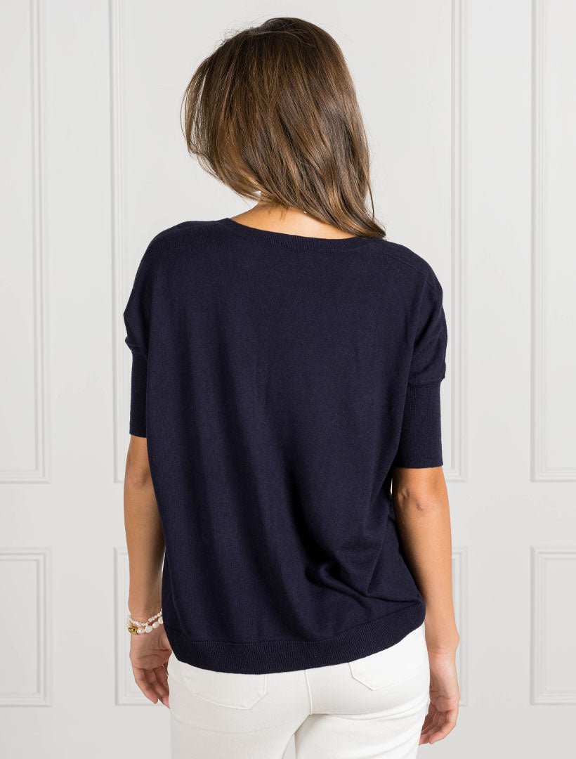 Felicity Knit Jumper Navy - Zjoosh