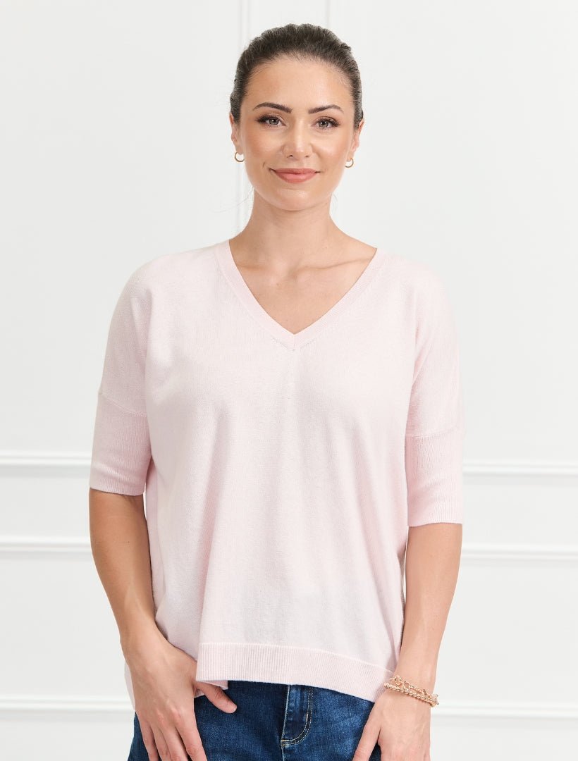 Felicity Knit Jumper Pink - FINAL SALE - Zjoosh