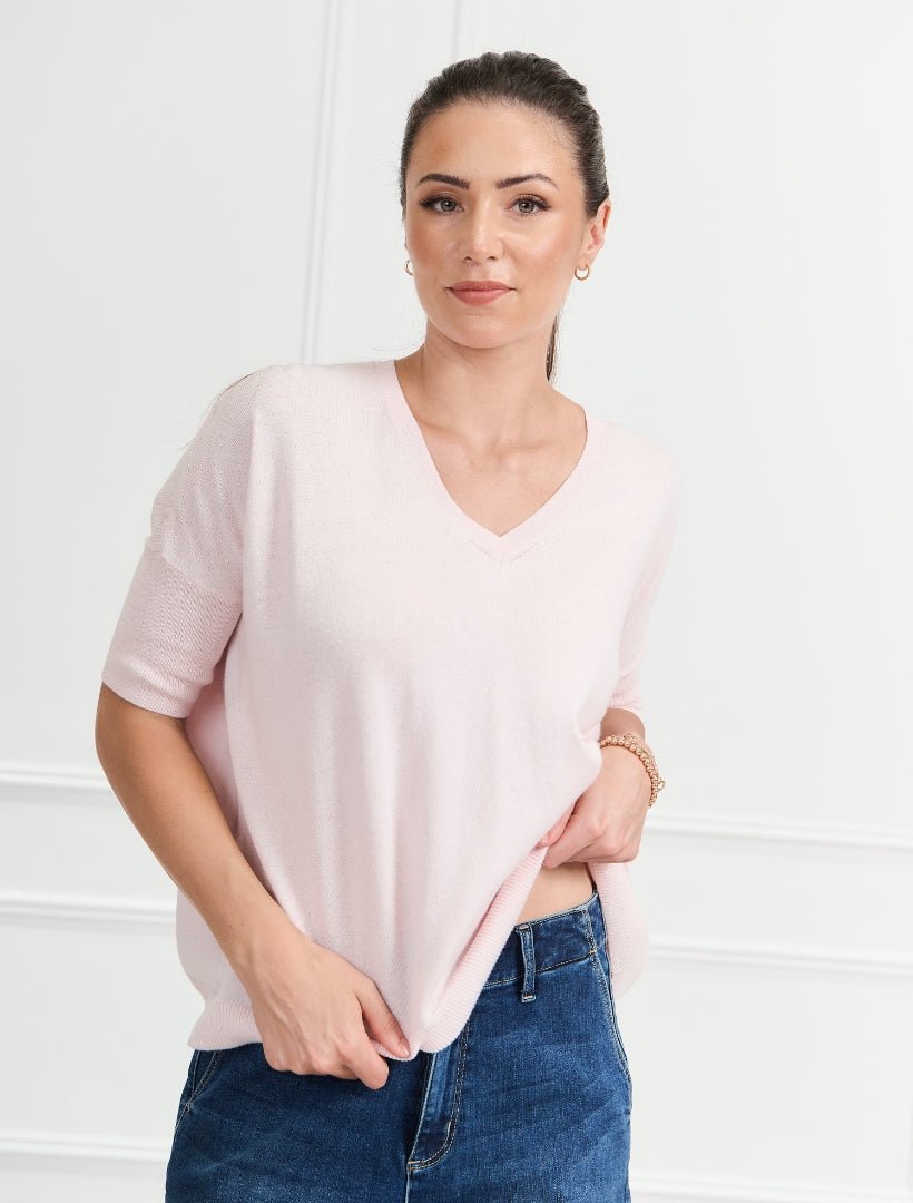 Felicity Knit Jumper Pink - FINAL SALE - Zjoosh