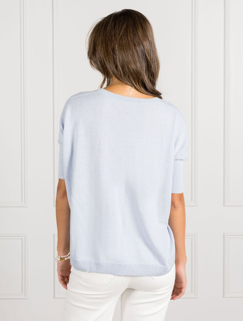 Felicity Knit Jumper Sky Blue - Zjoosh