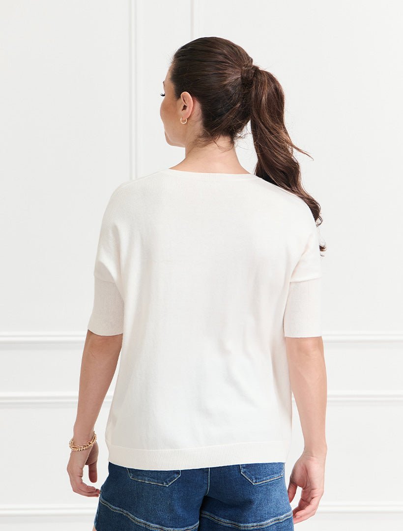 Felicity Knit Jumper White - FINAL SALE - Zjoosh