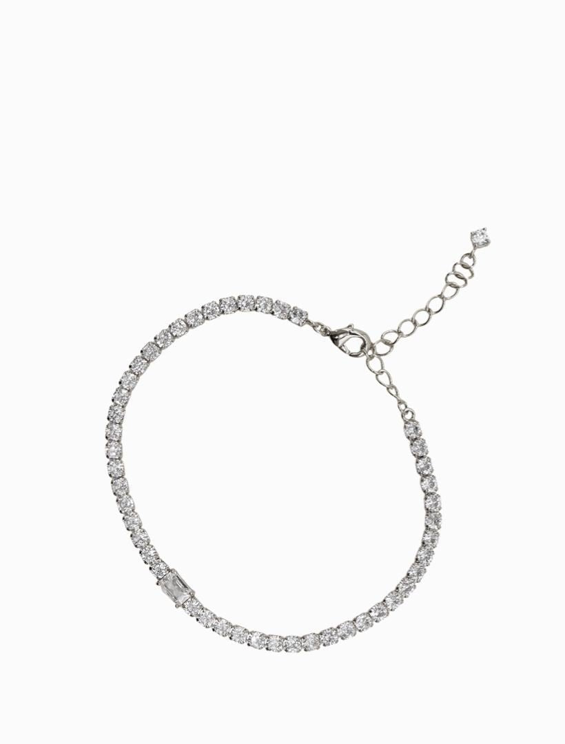 Fine Crystal Bracelet Silver - Zjoosh