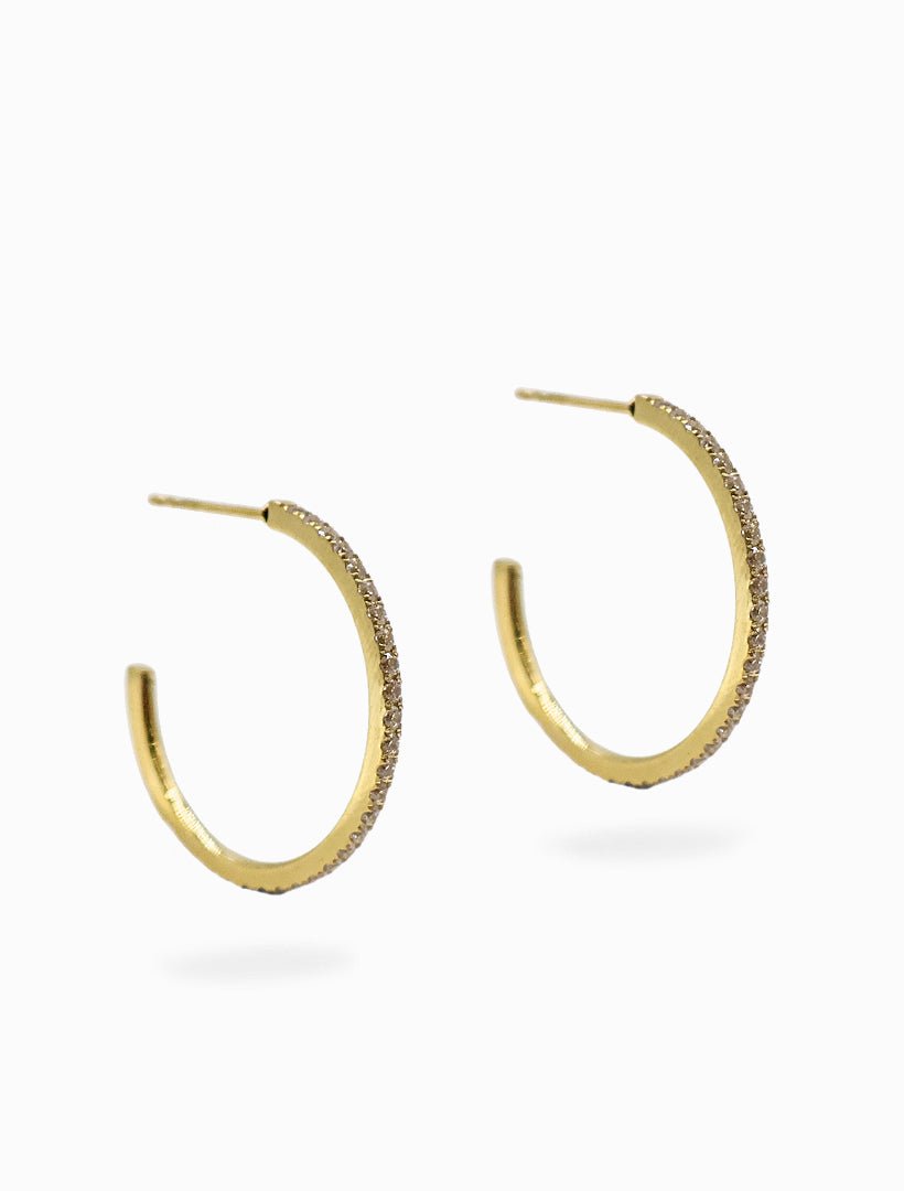 Fine Crystal Hoops Gold - Zjoosh