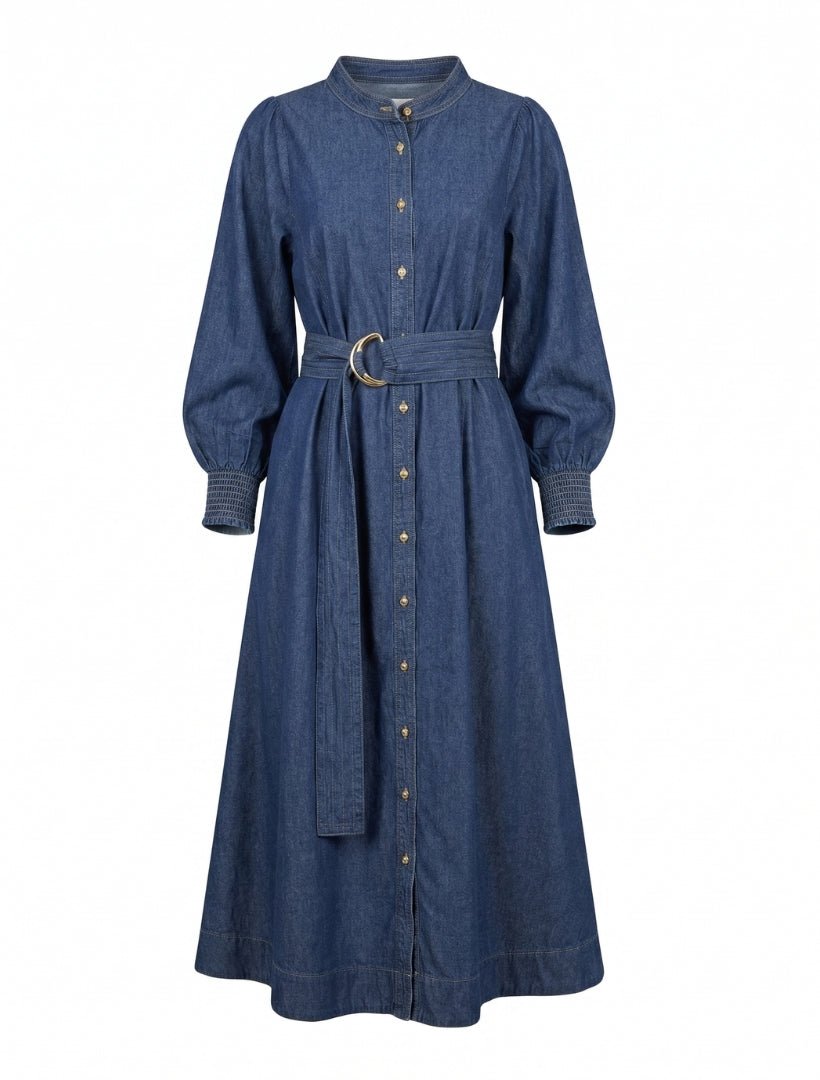 Fleur Denim Dress Indigo - Zjoosh