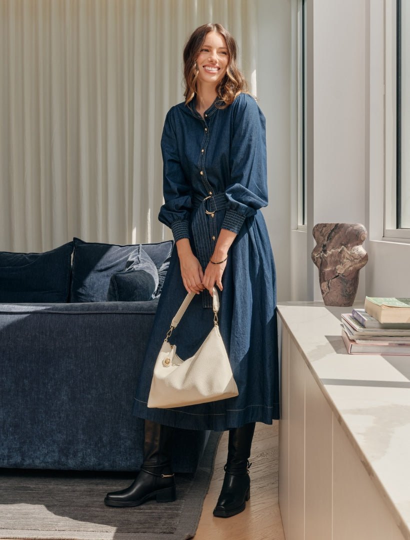 Fleur Denim Dress Indigo - Zjoosh