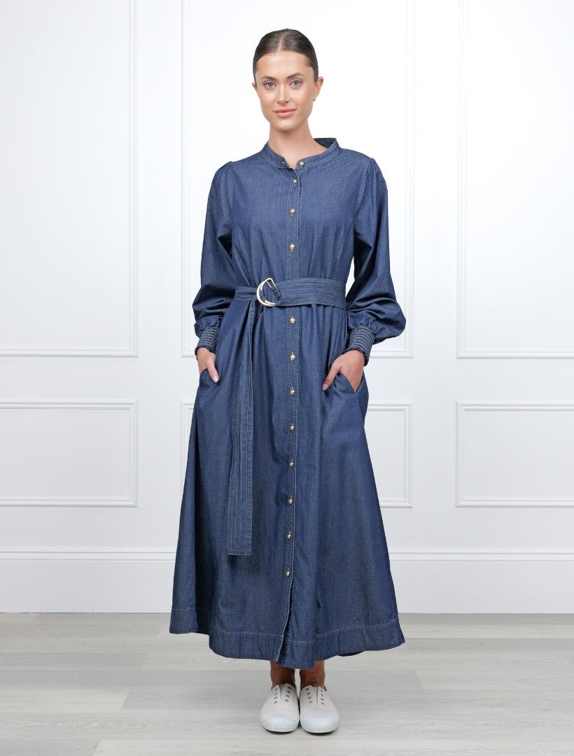 Fleur Denim Dress Indigo - Zjoosh