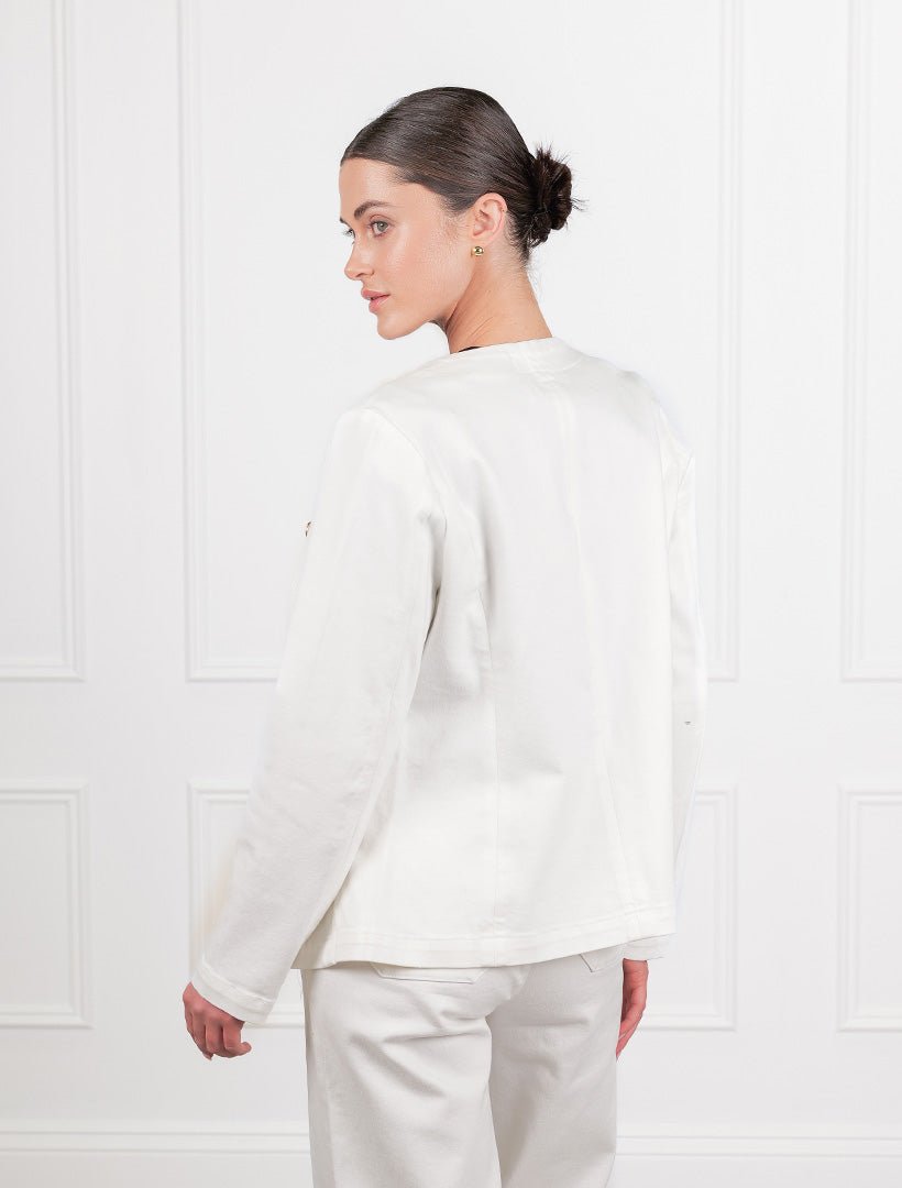 Florence Denim Jacket White - Zjoosh