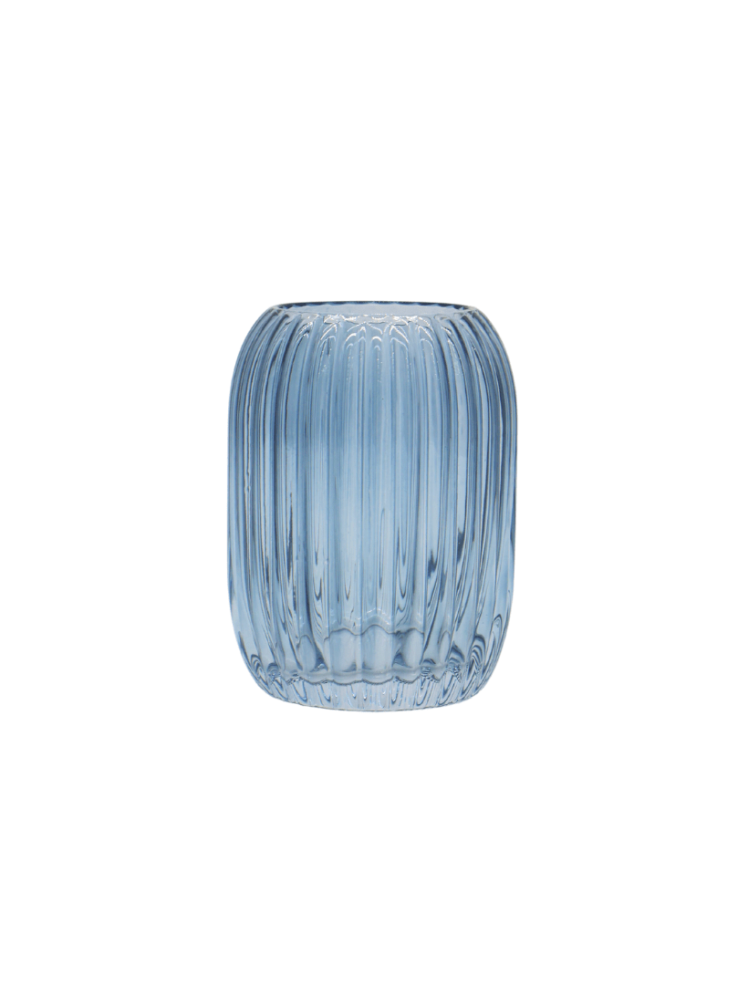 Fluted Votive Blue - Zjoosh