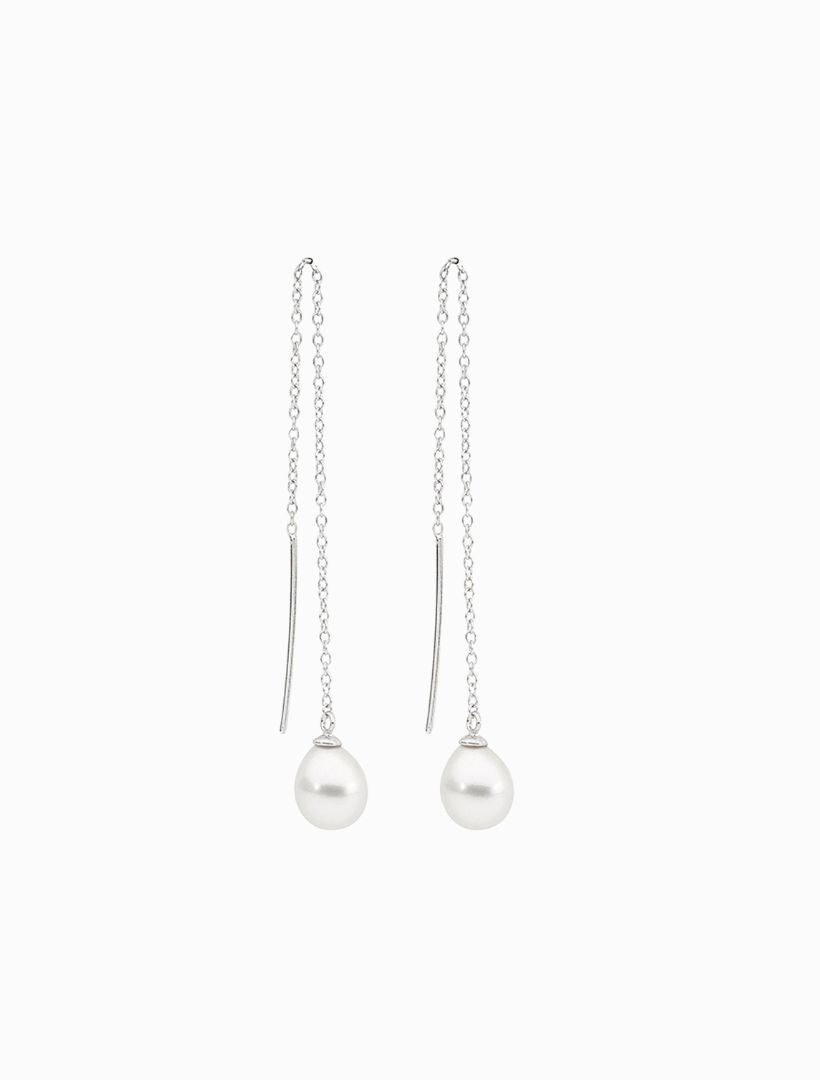 Freshwater Pearl Thread Earrings - Zjoosh