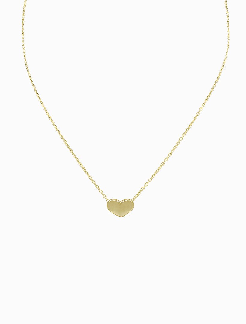 Full Heart Necklace Gold - Zjoosh