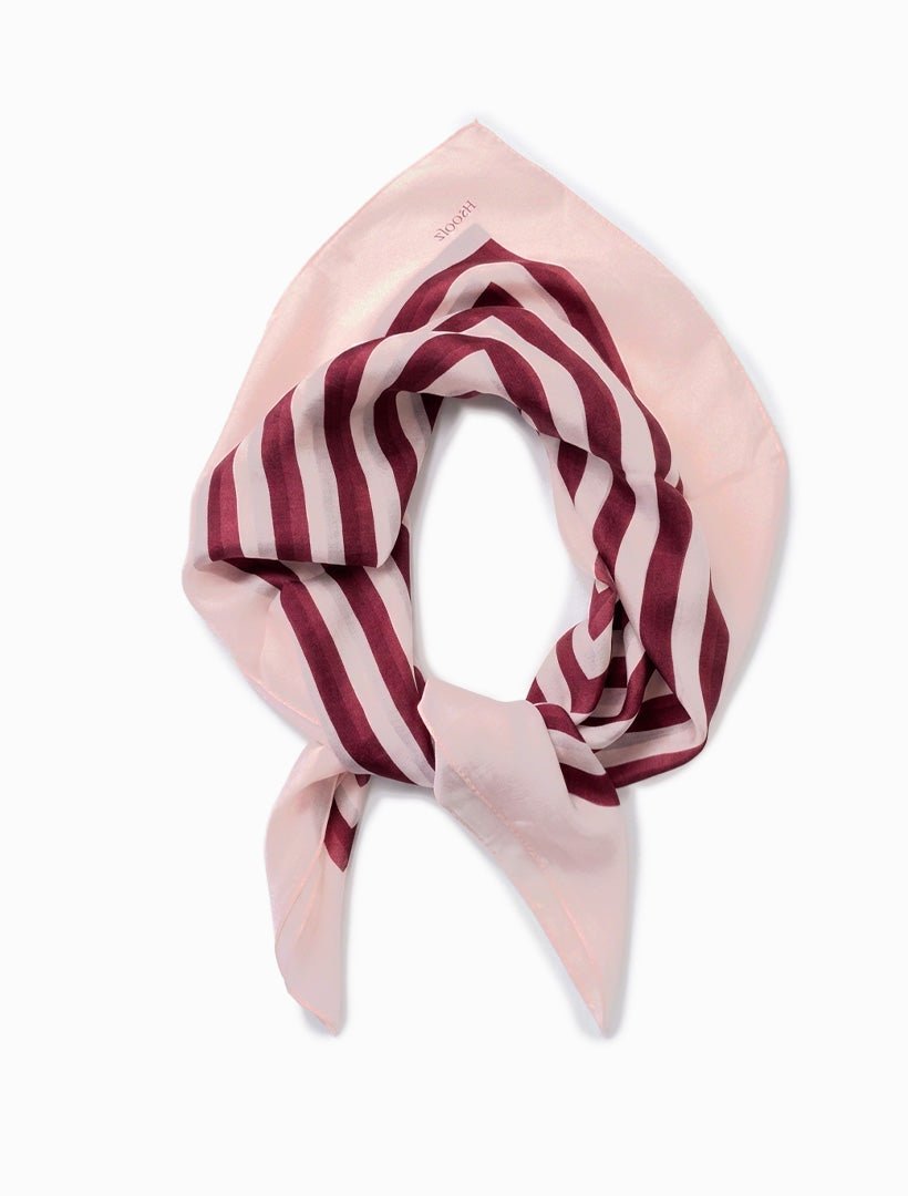 Geometric Silk Scarf Pinot Blush - Zjoosh