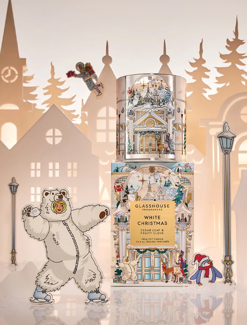 GF White Christmas Candle 380G - FINAL SALE - Zjoosh