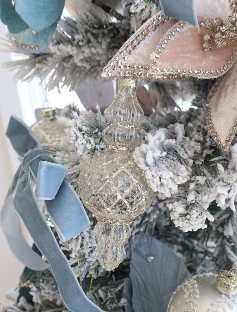 Glass Finial Bauble Clear - FINAL SALE - Zjoosh