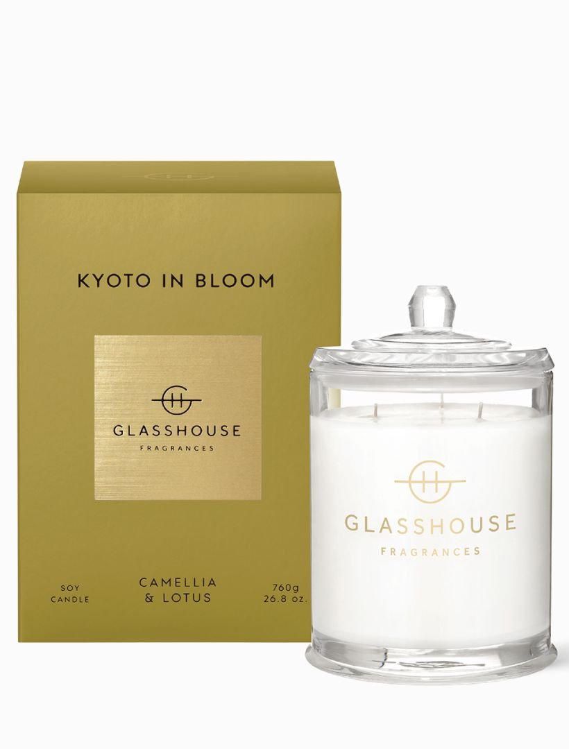 Glasshouse Fragrance Large Kyoto In Bloom Candle 760G - Zjoosh