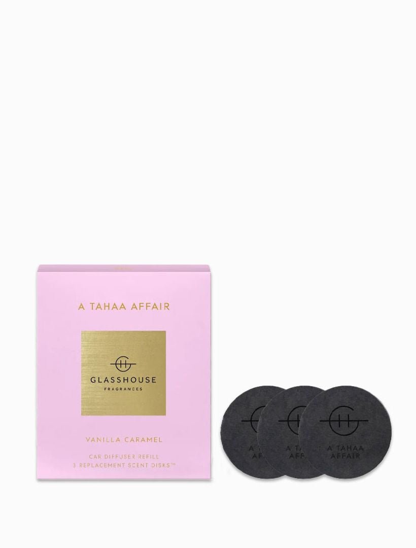 Glasshouse Fragrances A Tahaa Affair Car Diffuser Replacement Disks (3pk) - Zjoosh