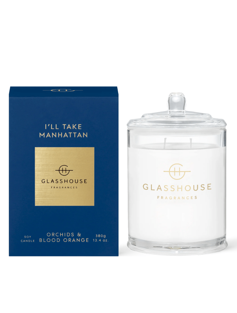 Glasshouse Fragrances I&#39;ll Take Manhattan Candle 380G - Zjoosh