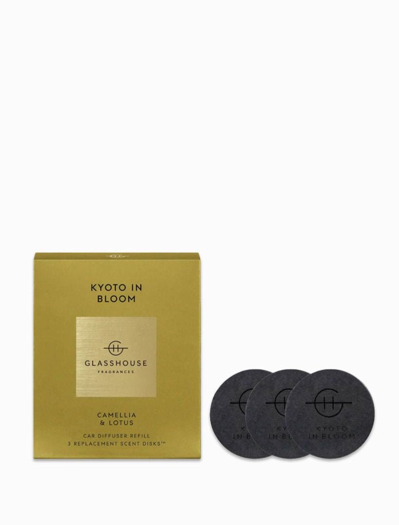 Glasshouse Fragrances Kyoto In Bloom Car Diffuser Replacement Disks (3pk) - Zjoosh