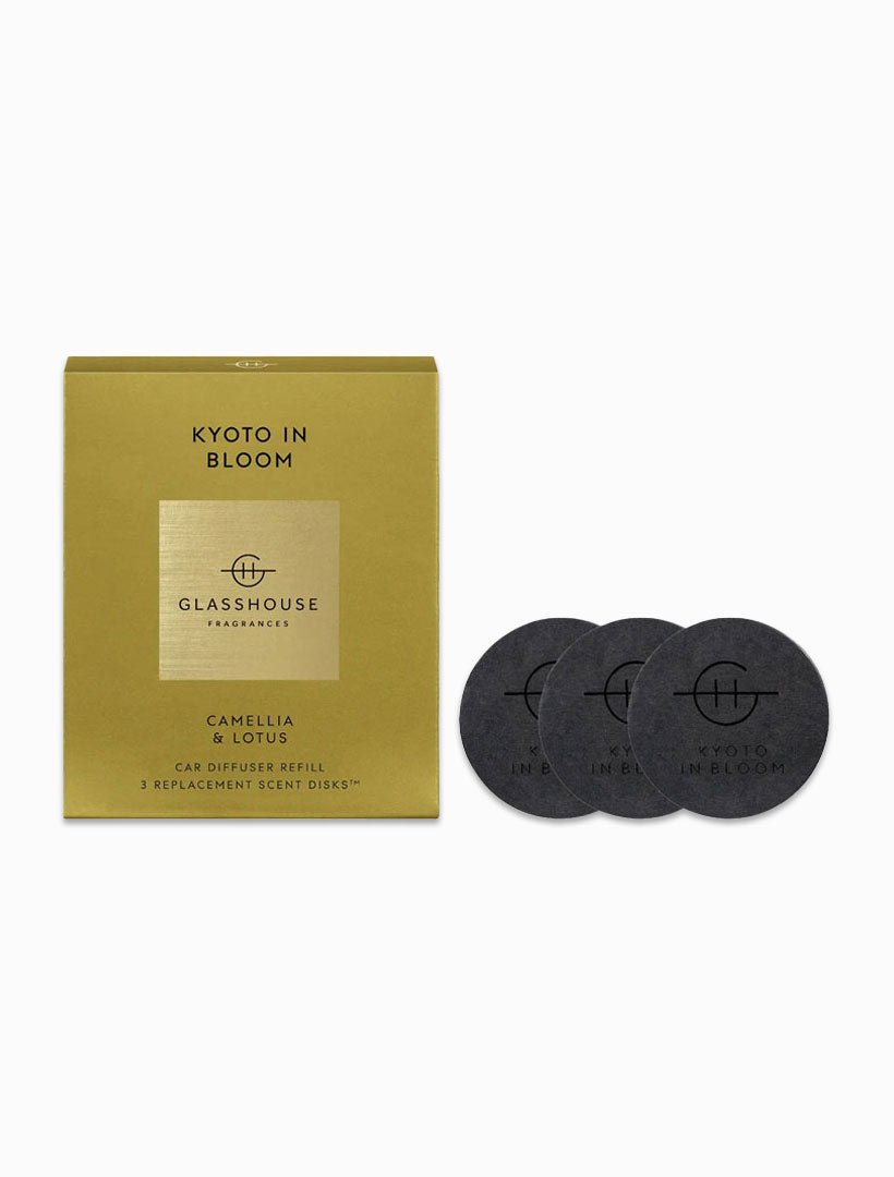 Glasshouse Fragrances Kyoto In Bloom Car Diffuser Replacement Disks (3pk) - Zjoosh