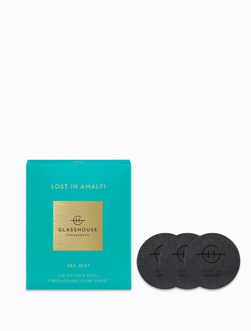 Glasshouse Fragrances Lost In Amalfi Car Diffuser Replacement Disks (3pk) - Zjoosh