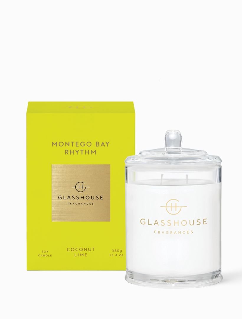 Glasshouse Fragrances Montego Bay Rhythm Candle 380G - Zjoosh