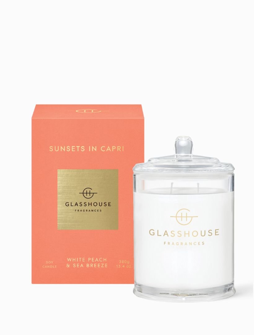 Glasshouse Fragrances Sunsets In Capri Candle 380g - Zjoosh