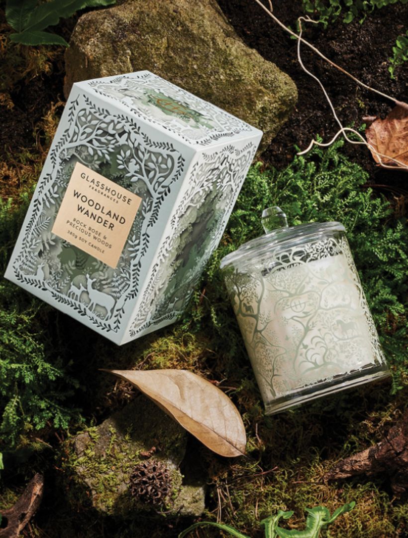 Glasshouse Fragrances Woodland Wander Candle 380G - Zjoosh