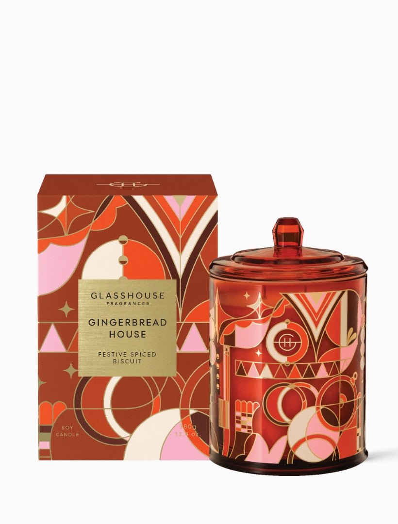 Glasshouse Gingerbread House Candle 380g - Zjoosh