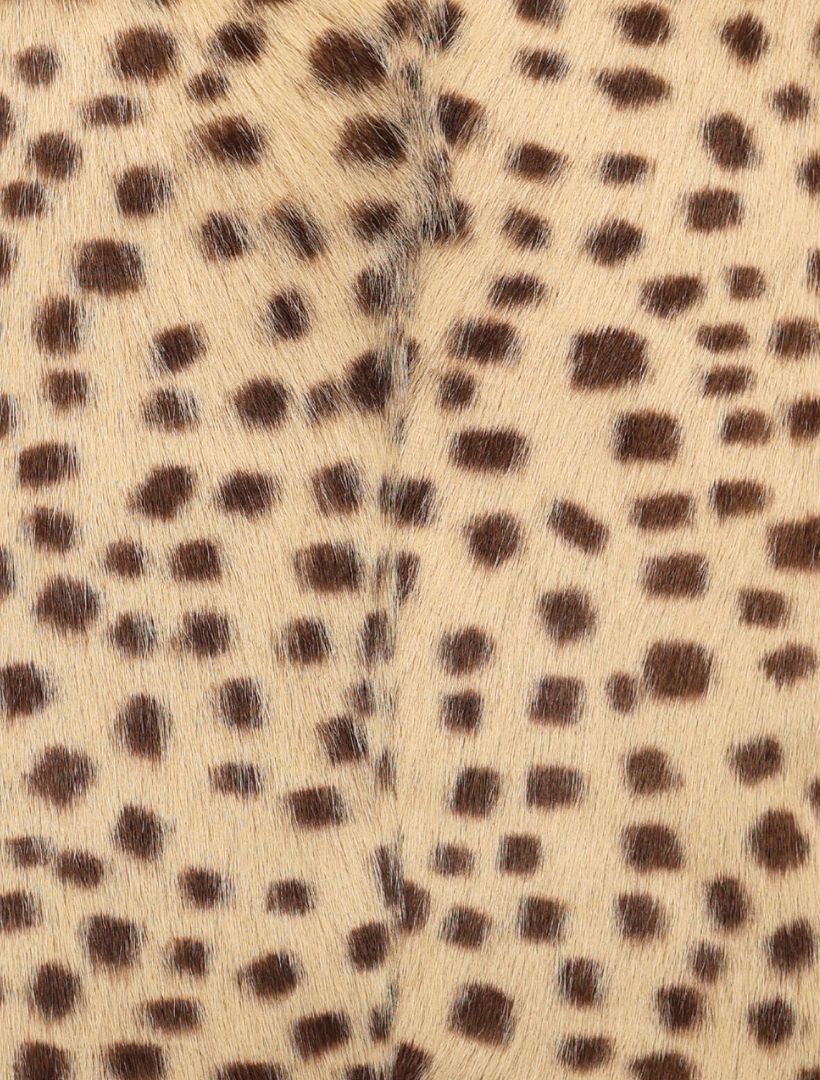 Goat Fur Cushion Leopard