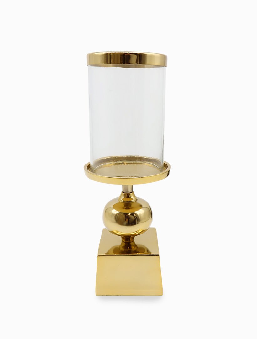 Gold Ball Hurricane Candle Holder Small - Zjoosh