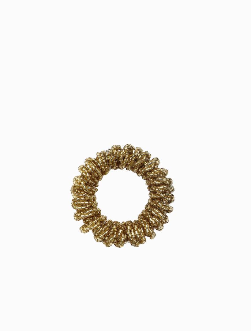 Gold Bead Wrap Napkin Ring Set of 12 - Zjoosh