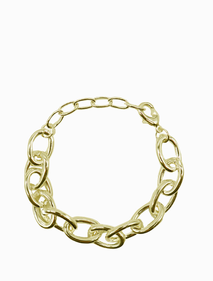 Oval Link Bracelet Gold