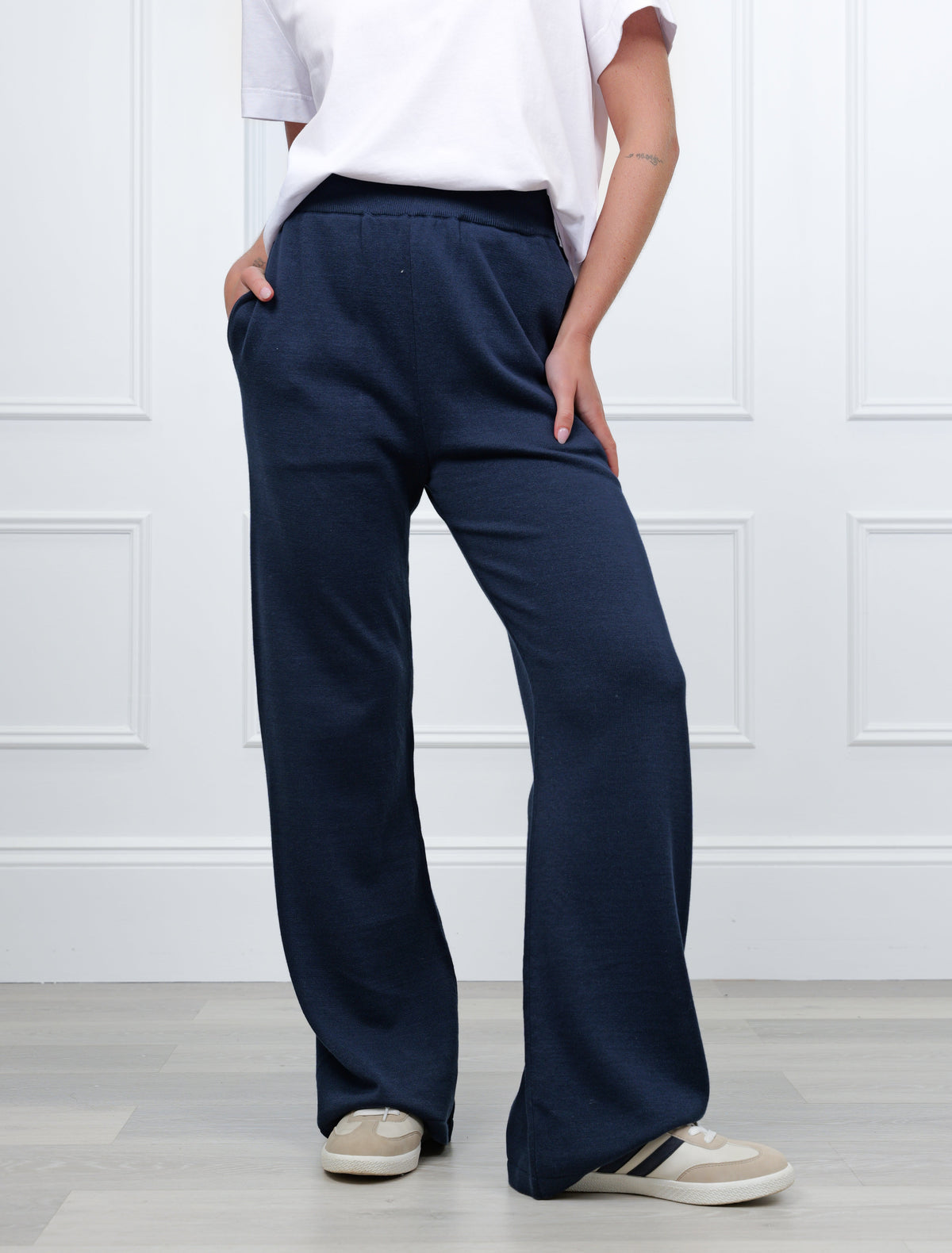 Hannah Knit Pants Navy - Zjoosh