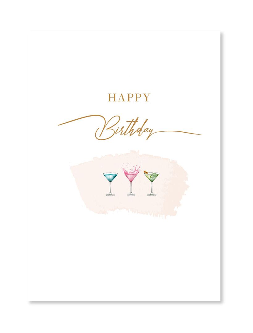 Happy Birthday Cocktails Card - Zjoosh