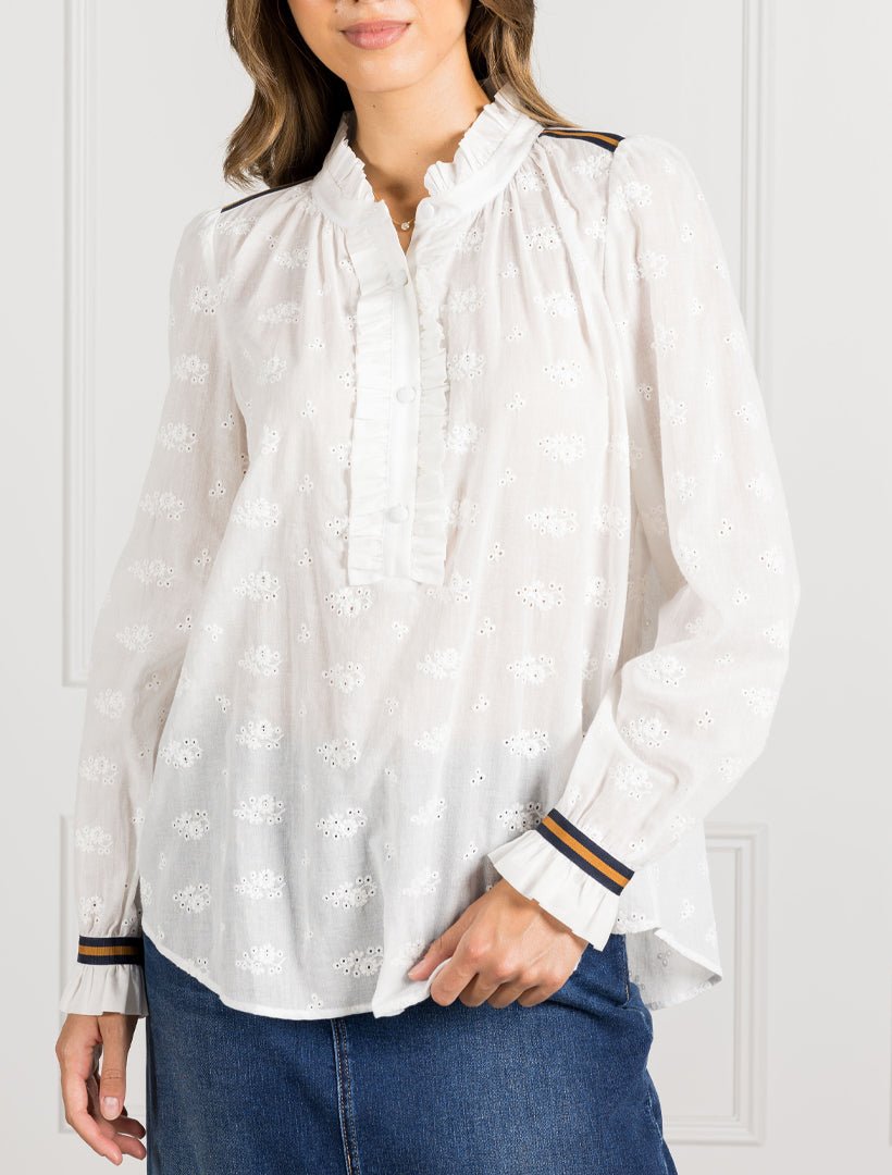 Hartford Lace Blouse White - Zjoosh